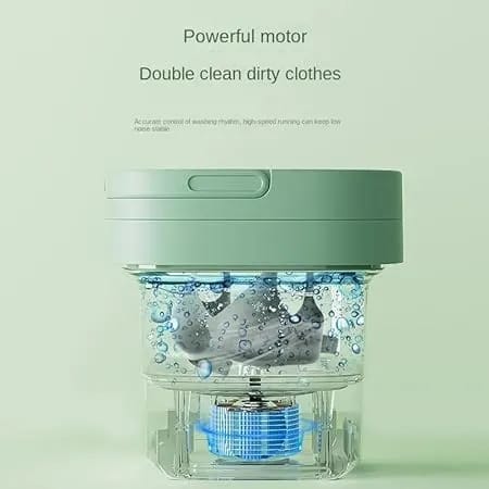 Portable Mini Washing Machine – Foldable Compact Washer with 3 Modes, USB Powered