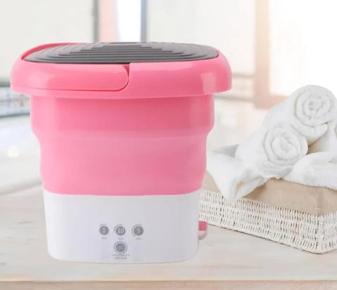 Portable Mini Washing Machine – Foldable Compact Washer with 3 Modes, USB Powered